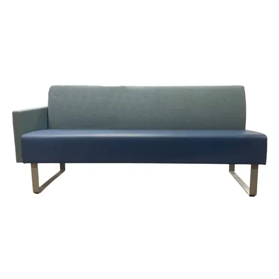 Hörnsoffa och 3-sits soffa Matera Monolite BlåKonstskinn (2)