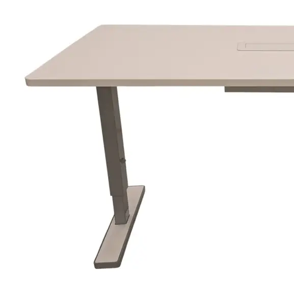 Skrivbordsstativ Justerbart VitGrå 140×70 (4)