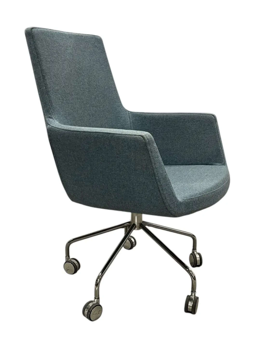 Konferensstol Swedese Happy LjusblåKrom (2)