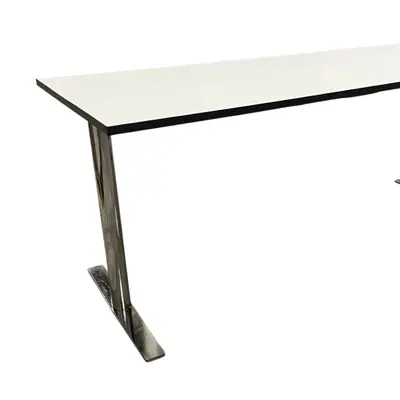 Bord EKV Ceasar T VitSvartKrom 180×70 (2)