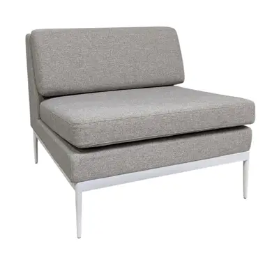 SoffmodulFåtölj Lotus Bergamo 1-sits GråVit (1)