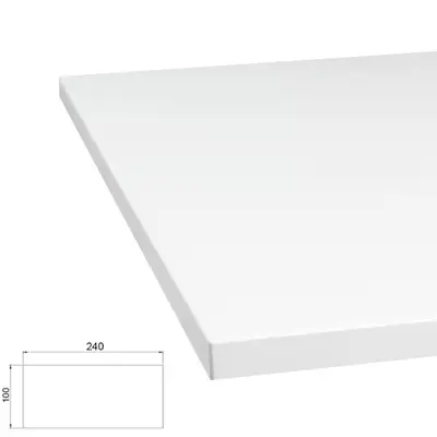 Bordsskiva 240x100cm vit