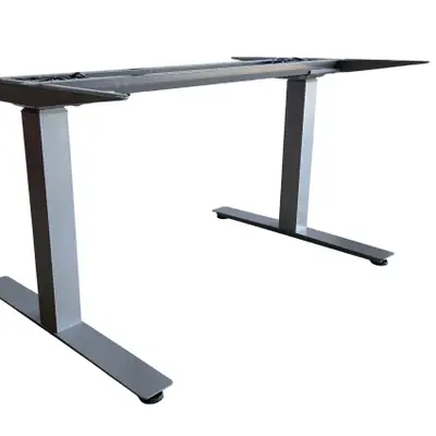 Elskrivbord Kinnarps Oberon Grå 120-140×70-80