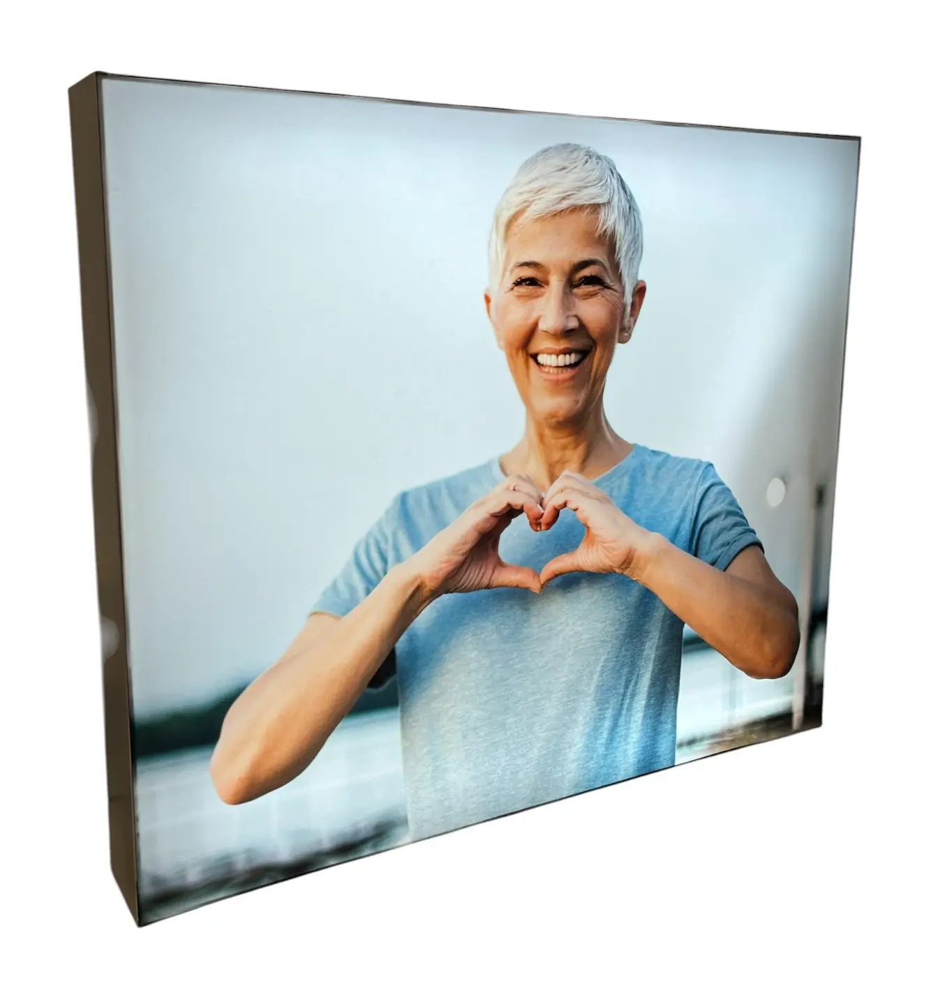 Tavla Canvas med LED Belysning Hjärta (3)