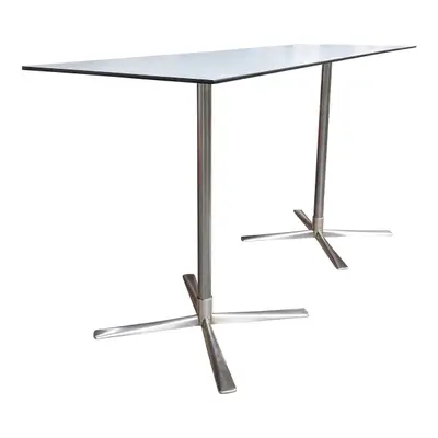 Konferensbord / mötesbord Gärsnäs Rotor Vit/Borstat stål 180×70