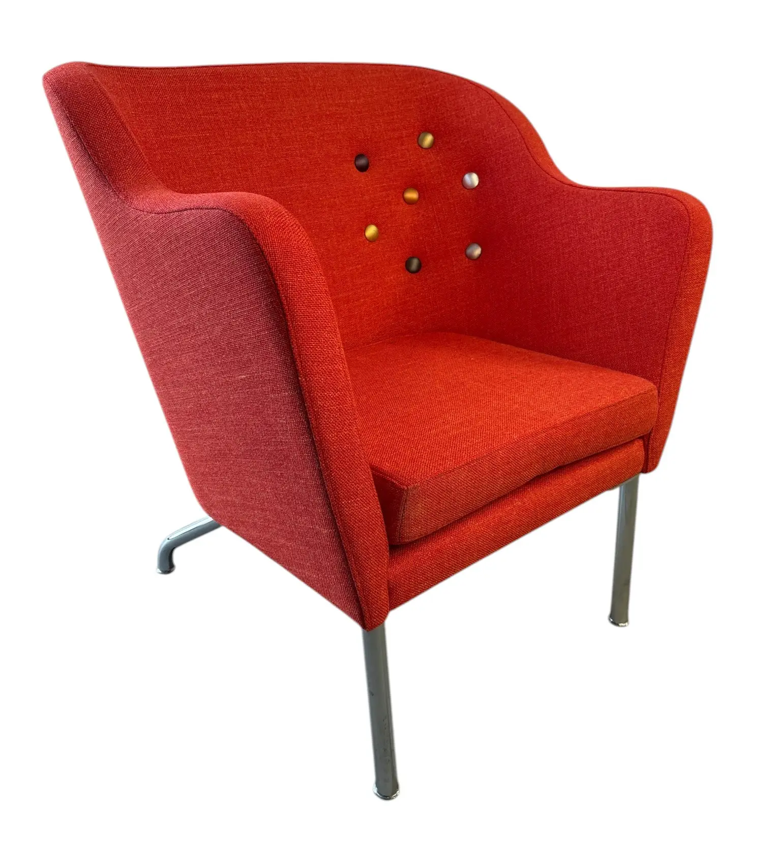 Fåtölj Källemo Beatrix OrangeKrom (2)