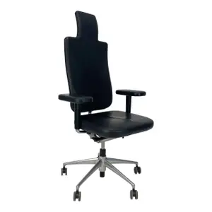 Arbetsstol Vitra Headline Svart Konstskin/Aluminium