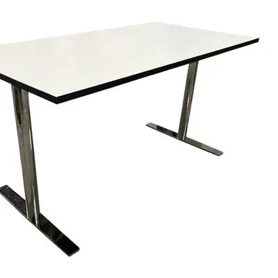 Bord EKV Ceasar T VitSvartKrom 140×70 (2)