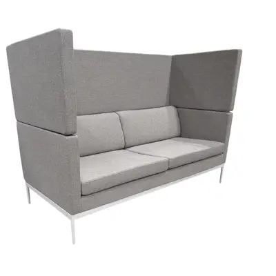 Soffa 2-Sits Lotus Furniture Bergamo Hög GråVit