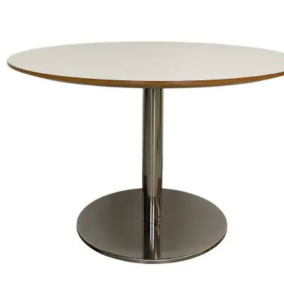 Bord VitKrom Ø80