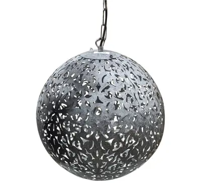 Taklampa Flower Ball By Rydéns Silver