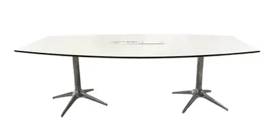 Konferensbord EFG Hidetech VitSvartKrom 240×120 (3)