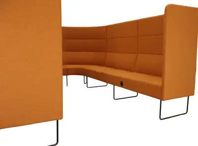 Soffa EFG Mingle Lounge OrangeSvart (4)