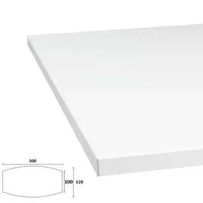 Konferensskiva Båtformad Vit 300×100-120