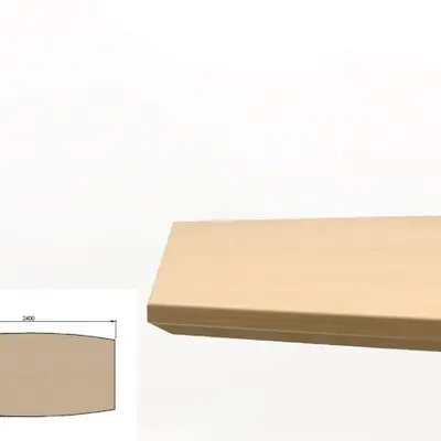 Konferensskiva Modern 240x120 björk