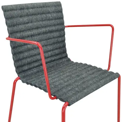 Stol Johanson Design Rib Mörkgrå/Röd