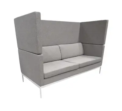 Soffa 2-Sits Lotus Furniture Bergamo Hög GråVit