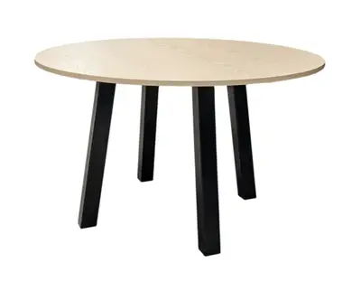 Bord Martela Frankie SvartLjust Trä Ø119 (2)