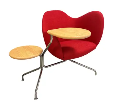 Fåtölj Blå Station Wilmer 056CT RödKromEk (1)