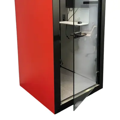 Telefonbås Pod Silen Space 1 RödSvartGrå