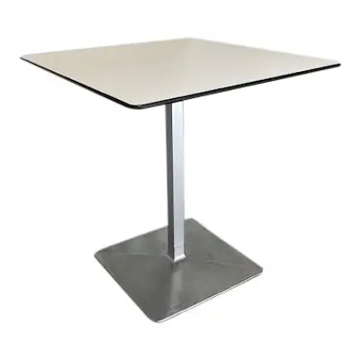 Bord Blå Station Vit/Borstat Stål