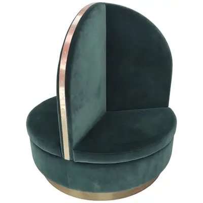 Soffa Sammet Grön/Mässing