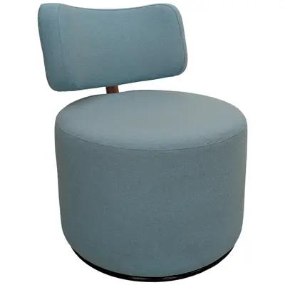 RPG 189703-264889 Sittpuff med rygg Sits Mokka Espresso Swivel Ljusblå