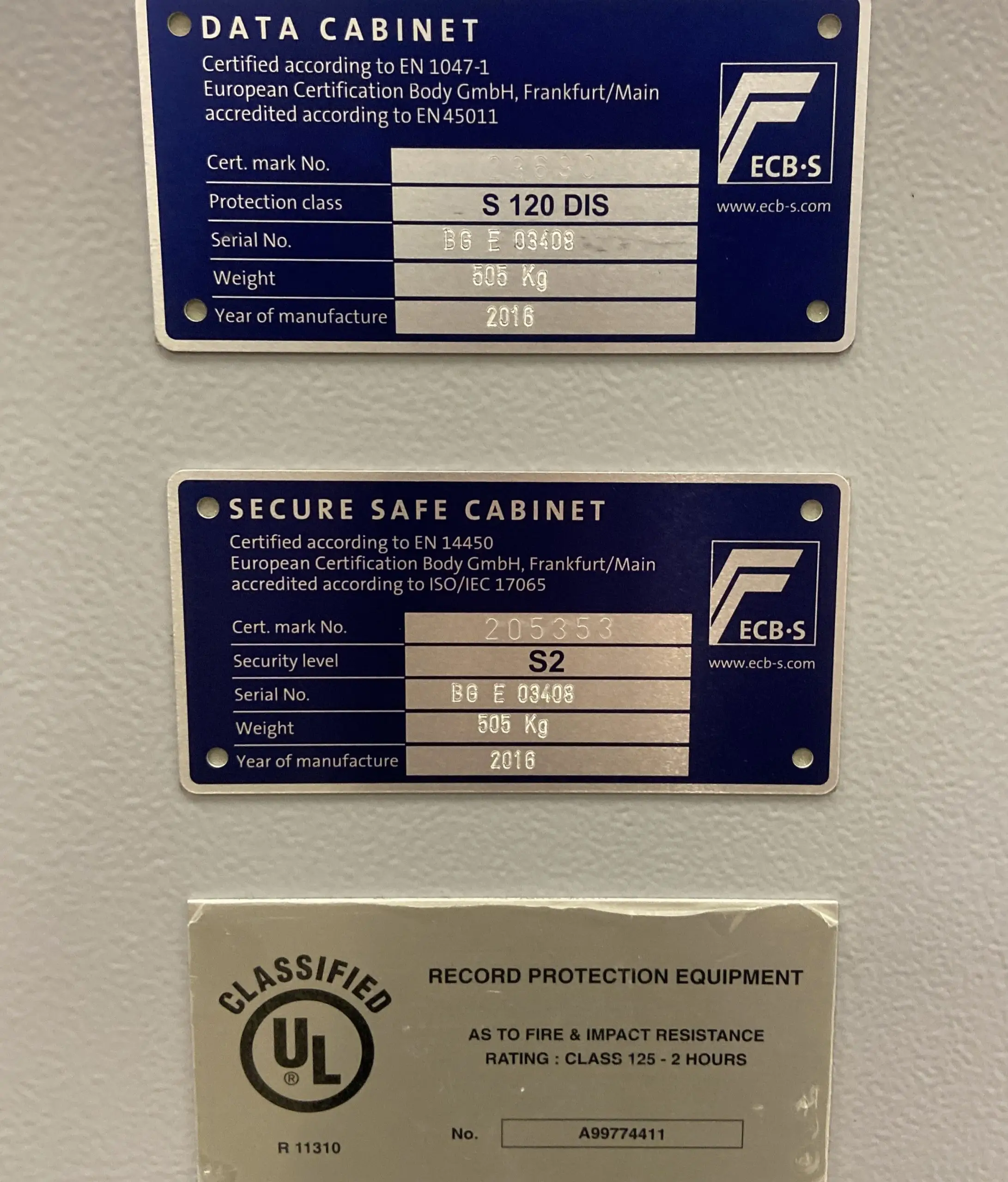 Säkerhetsskåp Chubbsafe Grå