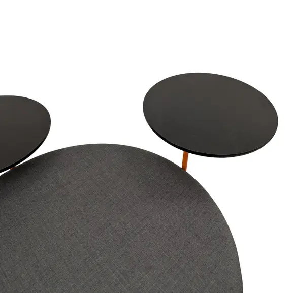 Sittpuff med bord Johanson Design Shima OrangeGrå (3)