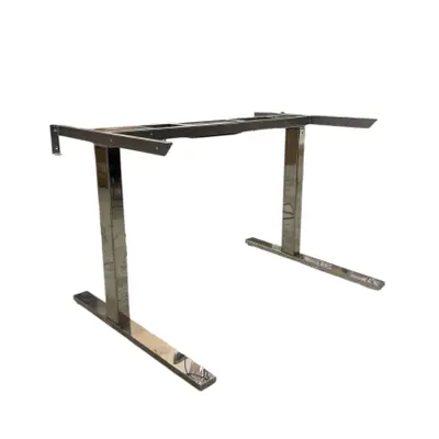 Elskrivbord Krom L-fot 120-140×80