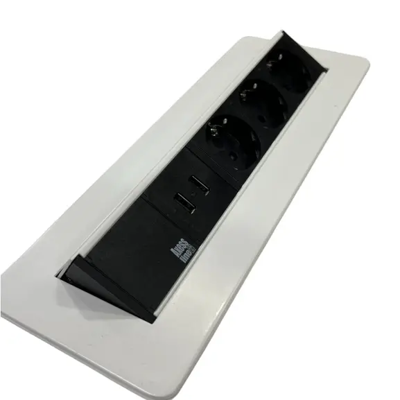 Elskrivbord Linak VitKrom 140×80 (3)