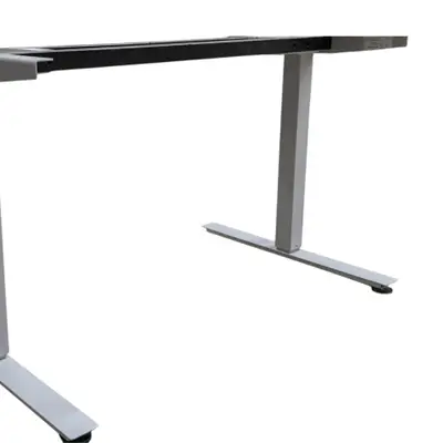 Elskrivbord Swedstyle LjusgråSvart 120-180×70-80