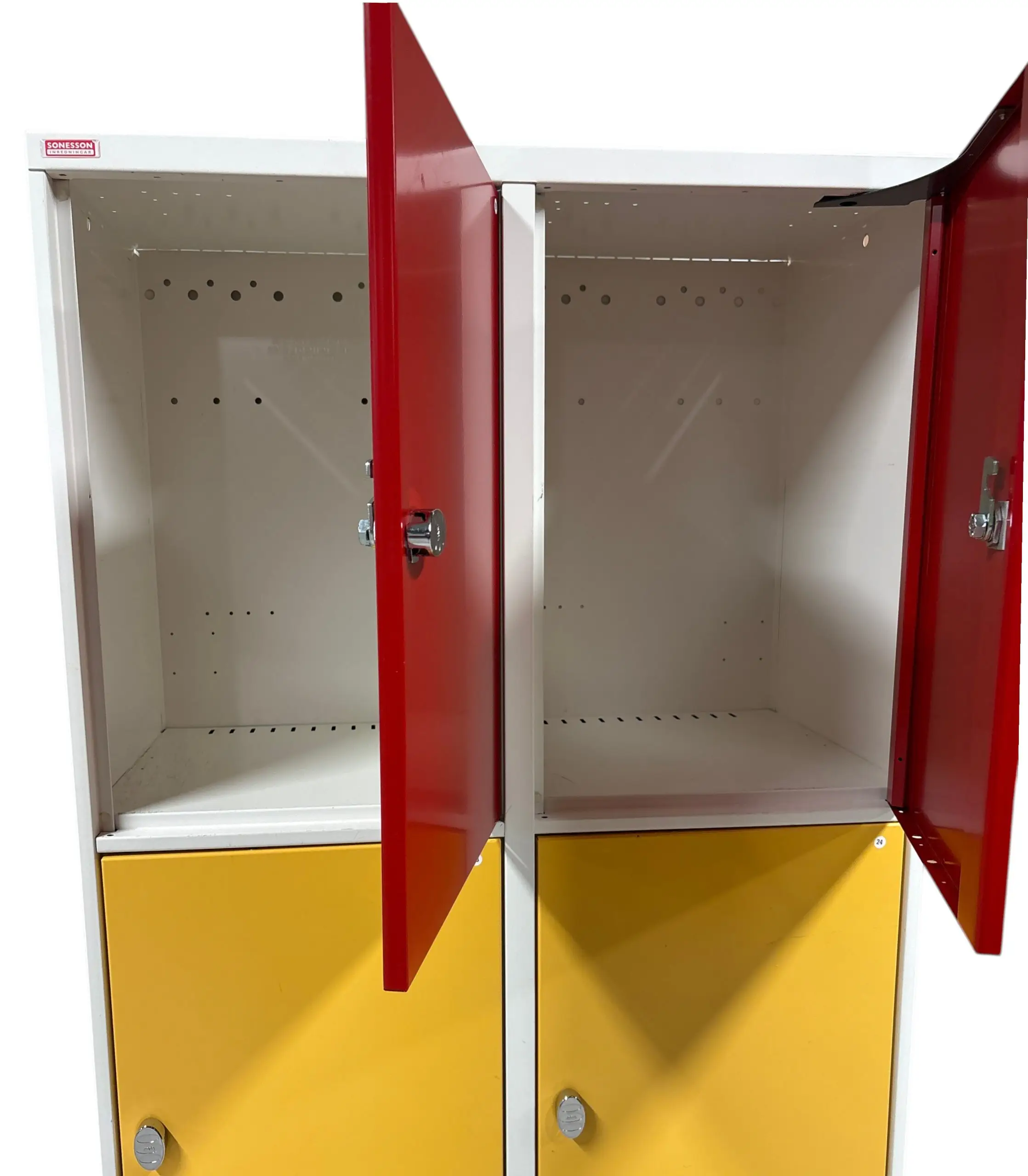 Förvaringsskåp Sonessons RödOrangeGul 6-dörrar (2)