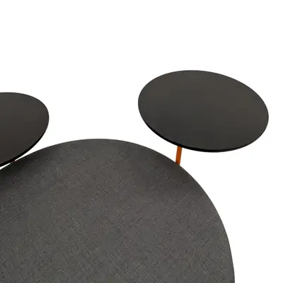 Sittpuff med bord Johanson Design Shima OrangeGrå (3)