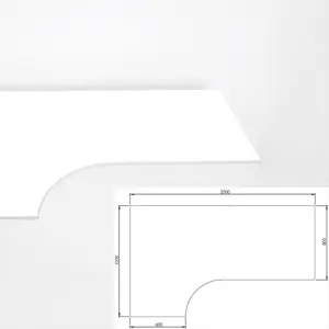 Kombiskiva 200x120x80x60 Vit