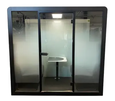 Telefonbås Pod Silen Space 2 VitSvartGrå (2)