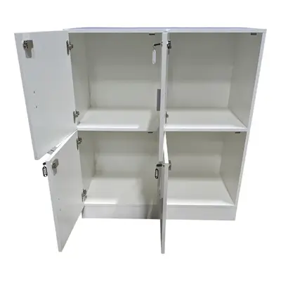 Personlig Förvaring Vit 4-dörrar