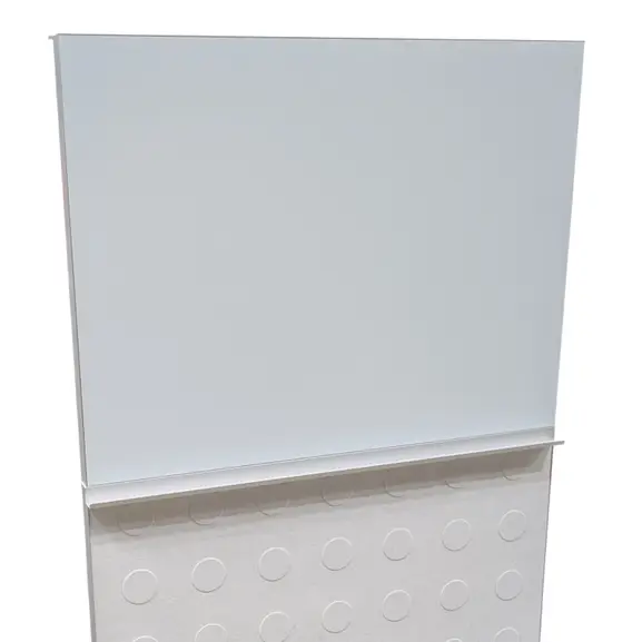 Golvskärm med skrivtavla Abstracta Alumi singel 200×146 VitGrå (2)