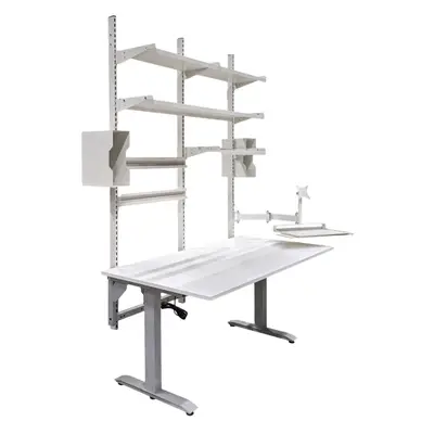 ArbetsbordPackbord GråVit 166×93