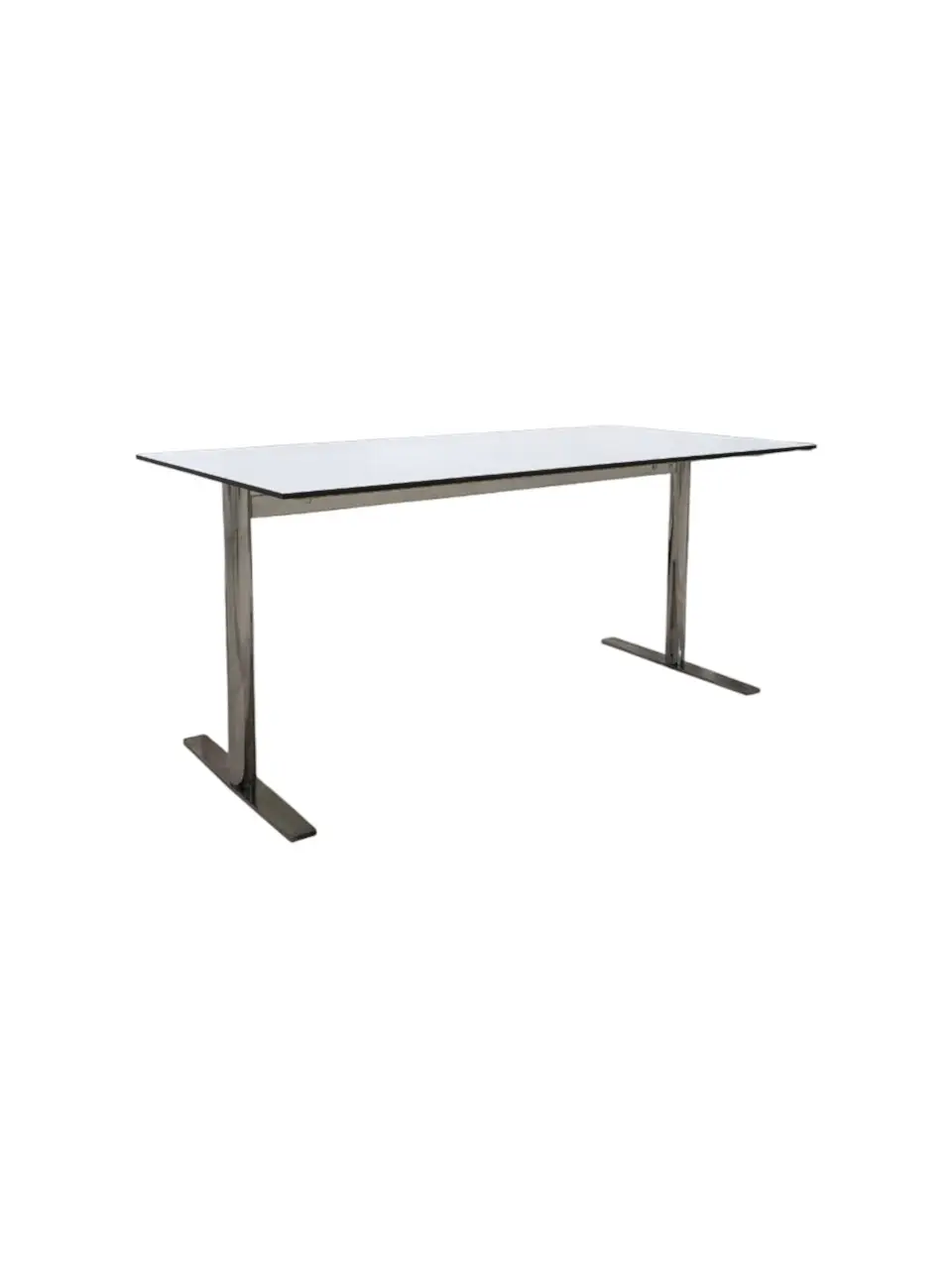 Bord EKV Ceasar T VitSvartKrom 160×80