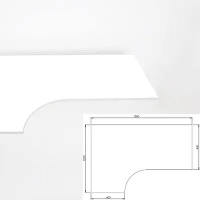 Kombiskiva Vit 180x120x80x60