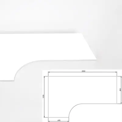 Kombiskiva Vit 200x120x80x60