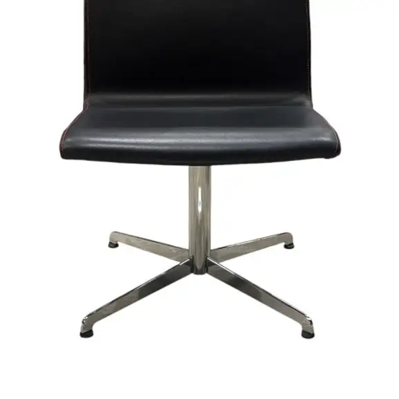 Konferensstol Savir Gate SvartSkinnKromRöd (1)