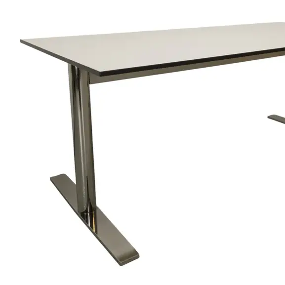 Soffbord EKV Ceasar T VitSvartKrom 140×70 H55 (2)