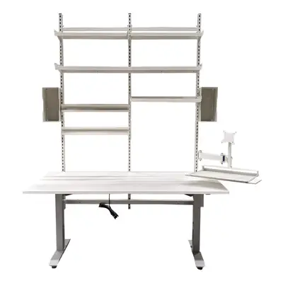 ArbetsbordPackbord GråVit 166×93 (2)
