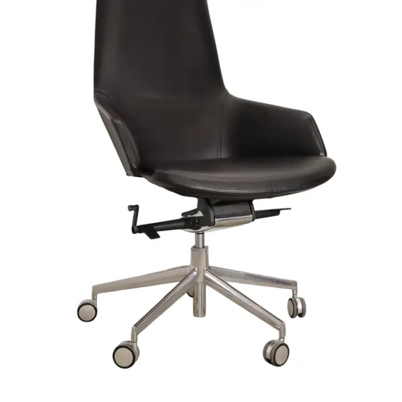 Konferensstol Arper Aston Office Syncro Svart Läder