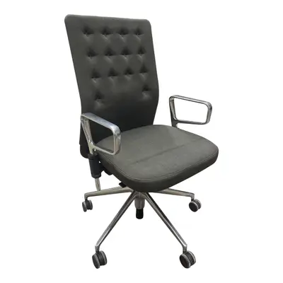 KontorsstolKonferensstol Vitra ID Trim MörkgrönKrom