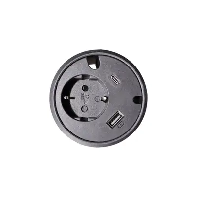 Powerdot Forming&Function Svart ø79 USB-EL-USB C LINDELÖFS