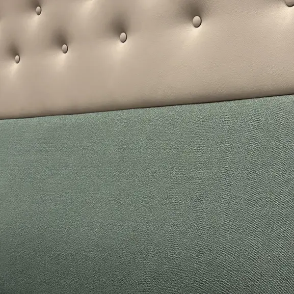 Soffa Vilax London Light High MörkgrönGrått Konstläder (2)
