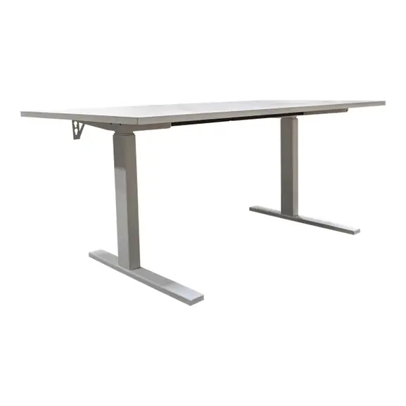 Elskrivbord Linak L-Fot VitSvart 120-160×70-80 (2)